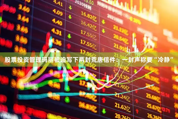 股票投资管理玛丽被迫写下两封荒唐信件：一封声称要“冷静”